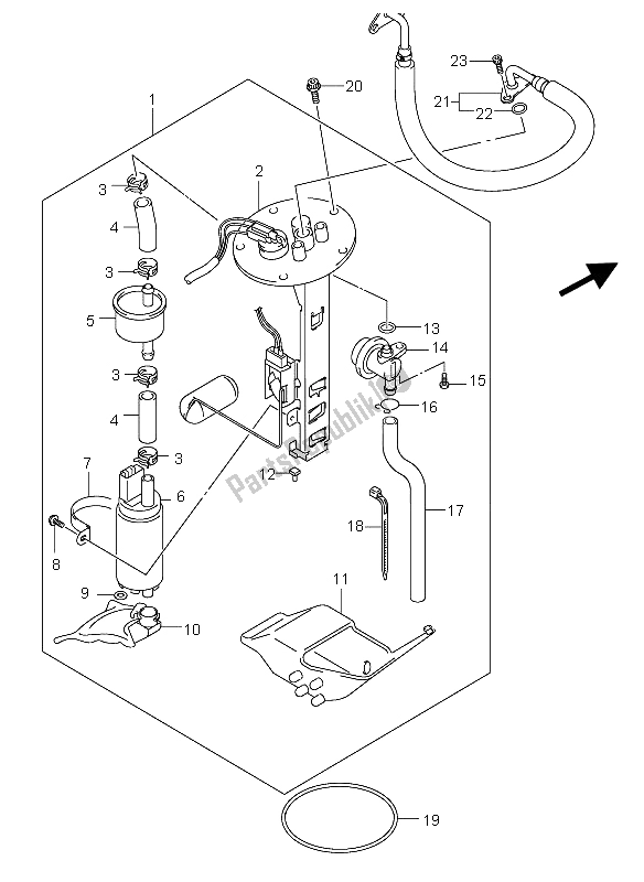 Todas las partes para Bomba De Combustible de Suzuki AN 250 Burgman 2005