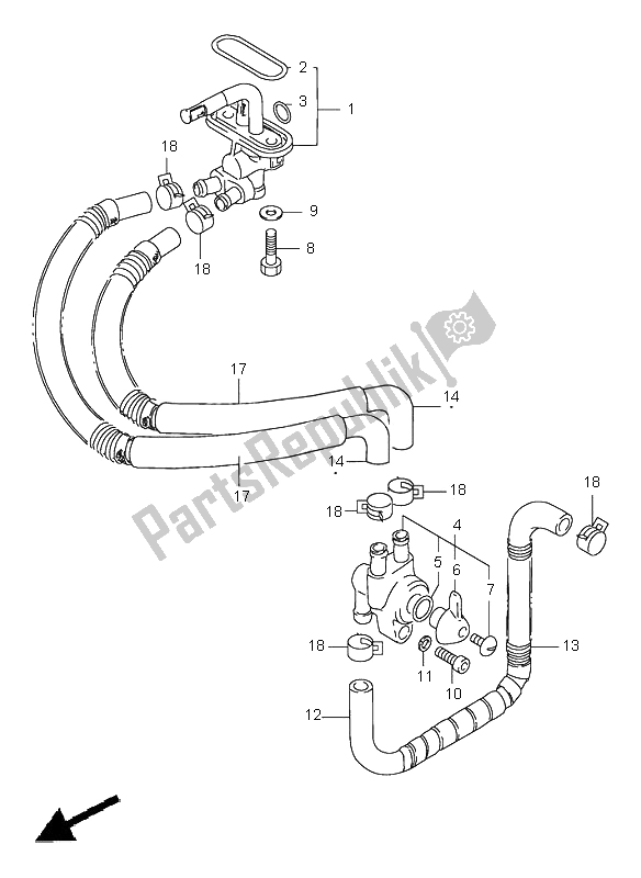 Tutte le parti per il Rubinetto Del Carburante del Suzuki VS 1400 Intruder 1996