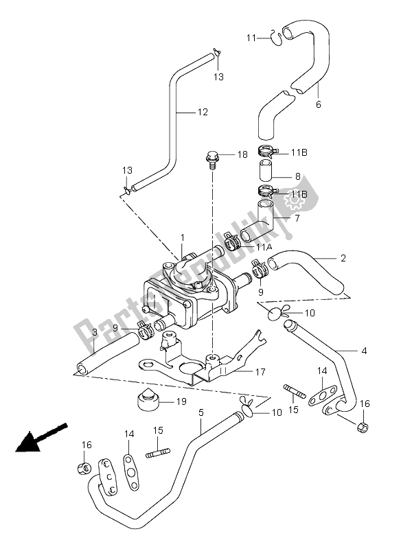 Tutte le parti per il 2nd Air (e18-e22) del Suzuki TL 1000S 1998