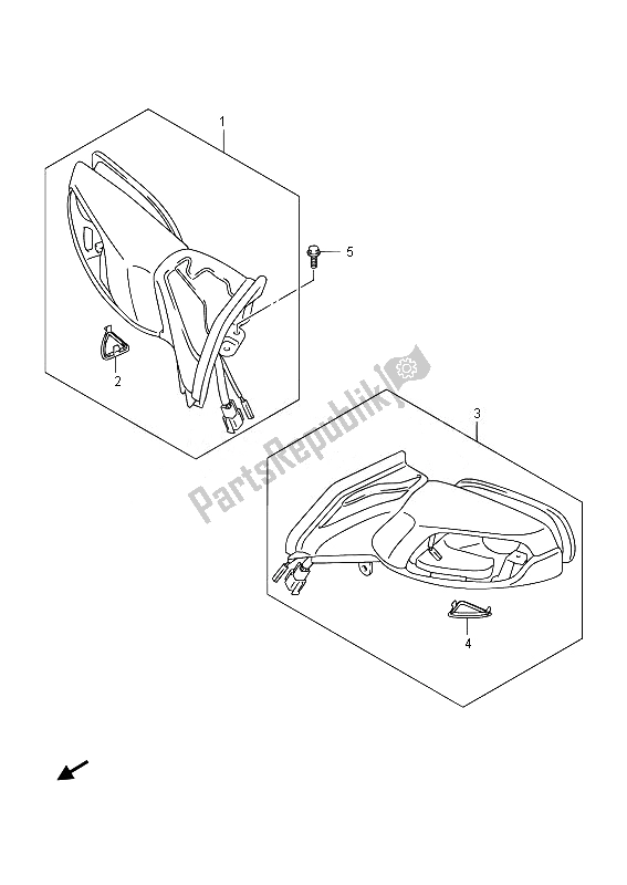 All parts for the Rear View Mirror of the Suzuki AN 650Z Burgman Executive 2014