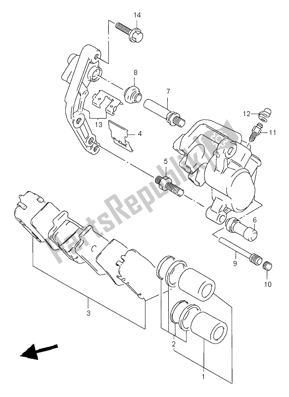 Tutte le parti per il Pinze Anteriori del Suzuki GSF 600 NS Bandit 1999