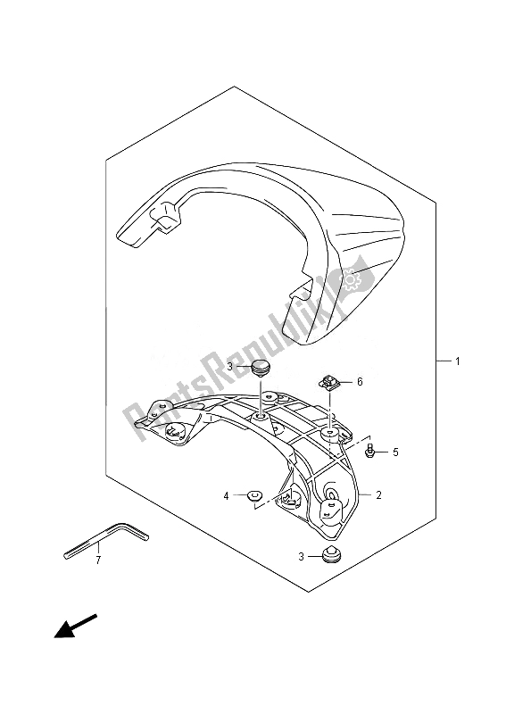 Wszystkie części do Skrzynka Tylna Siedzenia (vzr1800 E19) Suzuki VZR 1800 M Intruder 2014
