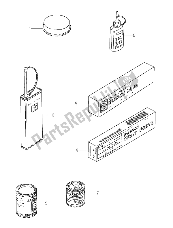 Todas las partes para Opcional de Suzuki GSX 600 FUU2 1991