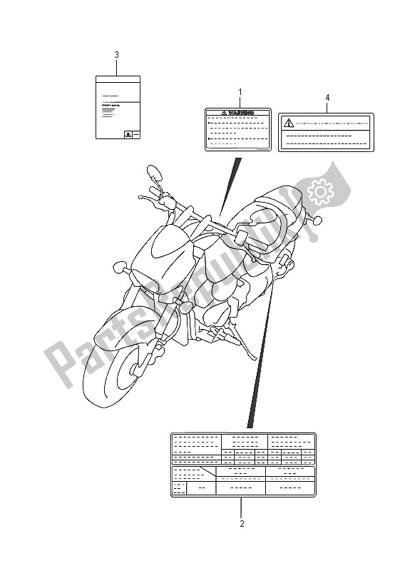All parts for the Label (vz800 E19) of the Suzuki VZ 800 Intruder 2016