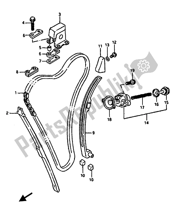 Tutte le parti per il Catena A Camme del Suzuki GSX R 1100 1987