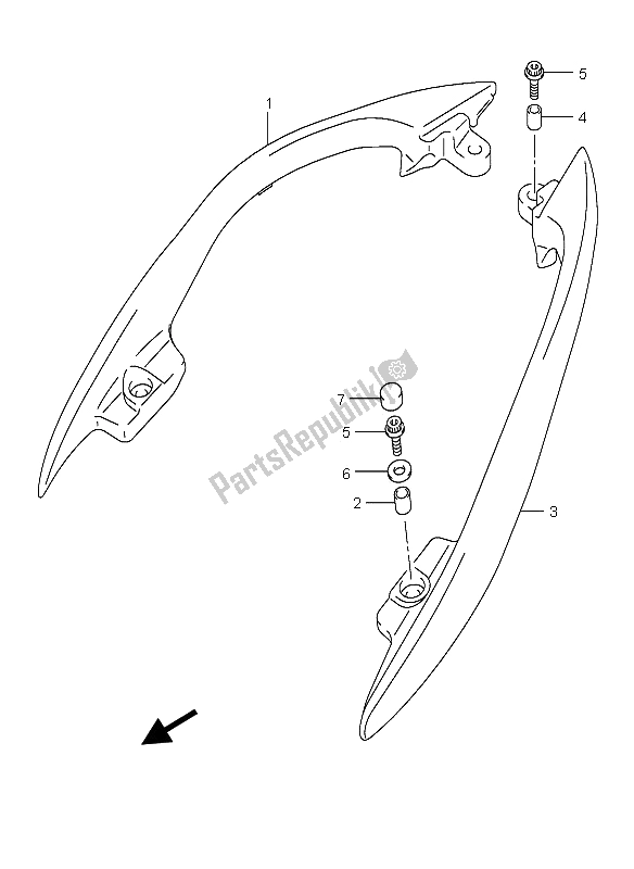 Todas las partes para Asa Del Acompañante (lateral) de Suzuki Burgman AN 400S 2006