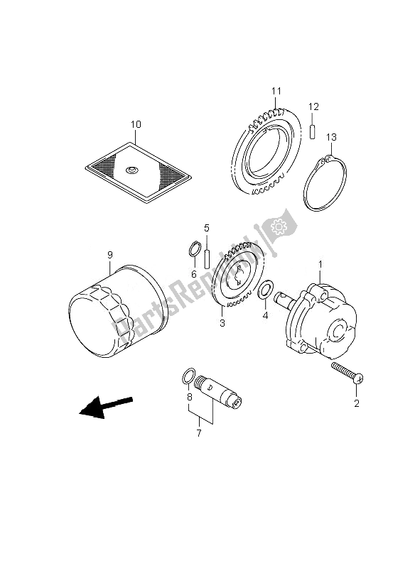 Todas las partes para Bomba De Aceite de Suzuki DL 1000 V Strom 2007