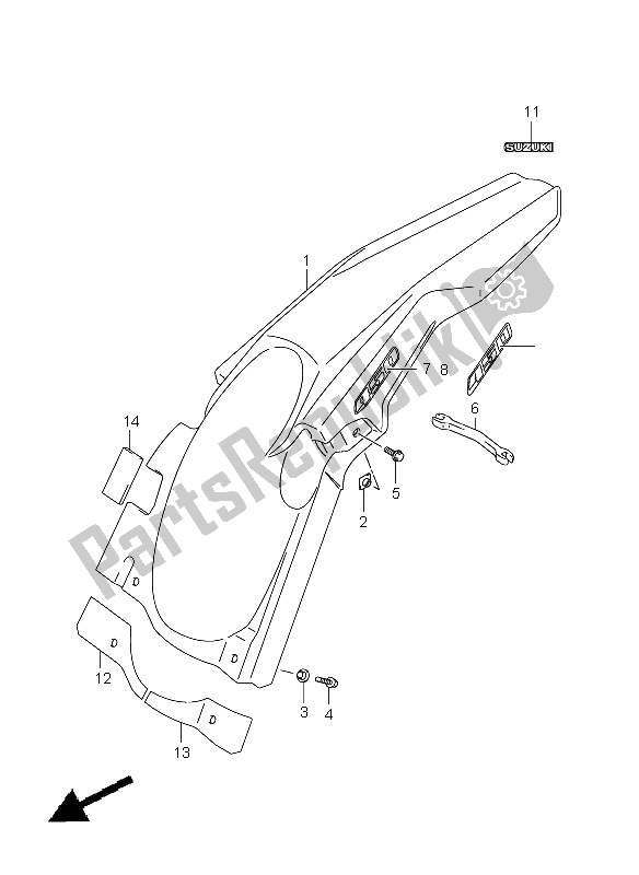 Wszystkie części do Tylny B? Otnik Suzuki RM Z 450 2005