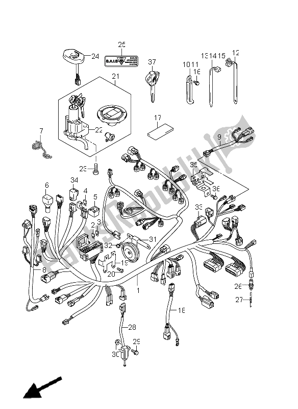 Todas las partes para Mazo De Cables (gsx1300r E2) de Suzuki GSX 1300R Hayabusa 2011