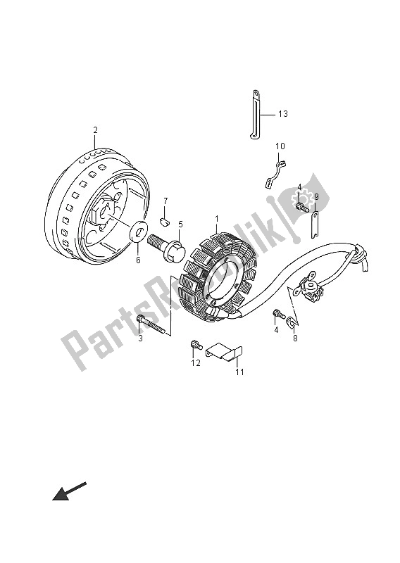 Tutte le parti per il Magnete del Suzuki VZ 800 Intruder 2016