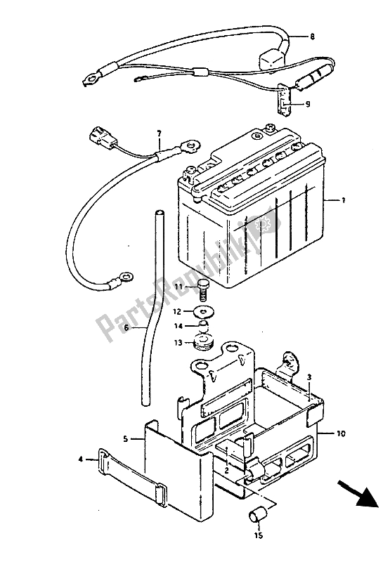 Tutte le parti per il Batteria del Suzuki GS 450 ES 1987