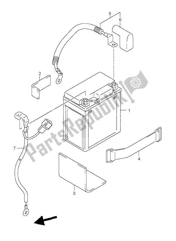 Tutte le parti per il Batteria del Suzuki VL 250 Intruder 2003