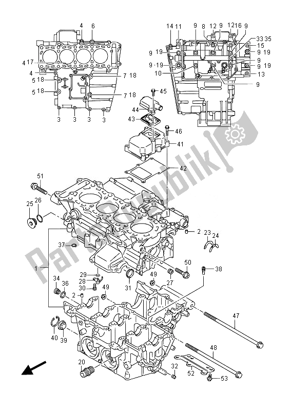 Todas las partes para Caja Del Cigüeñal de Suzuki GSX R 600 2014