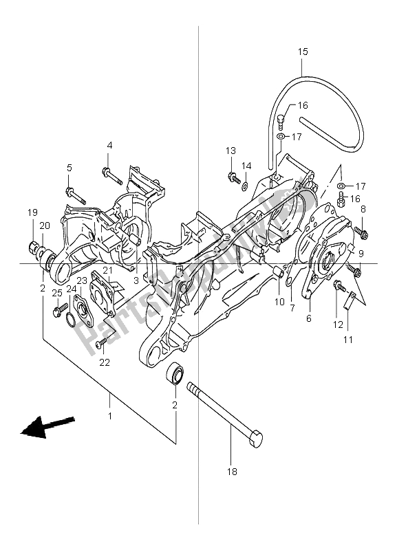 Todas las partes para Caja Del Cigüeñal de Suzuki LT 80 Quadsport 2000