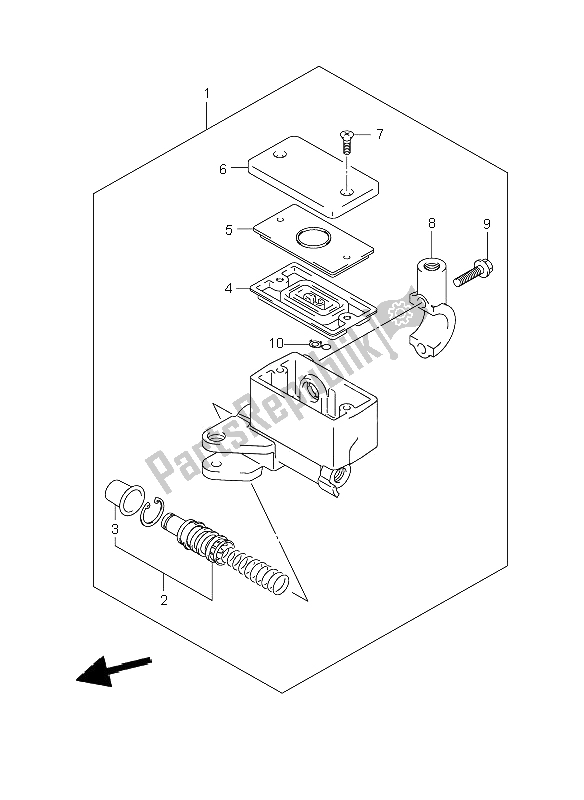 All parts for the Front Master Cylinder of the Suzuki GSX 1400 2006