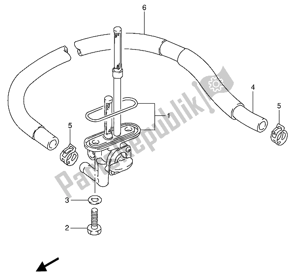 Tutte le parti per il Rubinetto Del Carburante del Suzuki VS 800 GL Intruder 1992