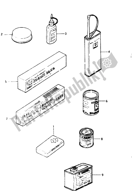 Todas las partes para Opcional de Suzuki GS 1100G 1986