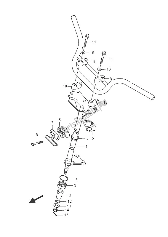 Wszystkie części do Wa? Kierownicy Suzuki LT Z 90 Quadsport 2016