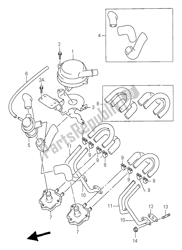 Todas las partes para Segundo Aire (e18-e39) de Suzuki RF 900R 1995