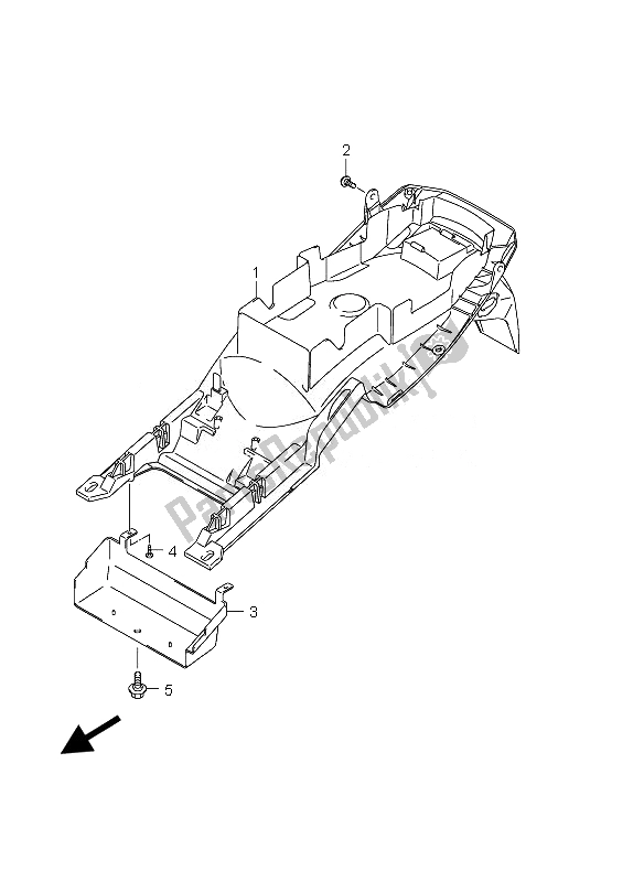 Todas las partes para Guardabarros Trasero de Suzuki GSX 1250 FA 2010