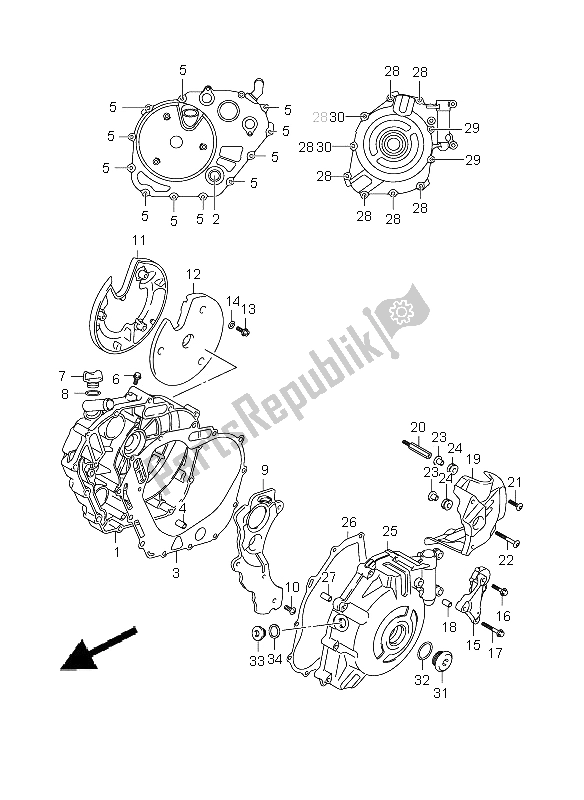 Todas las partes para Tapa Del Cárter de Suzuki SFV 650A Gladius 2009