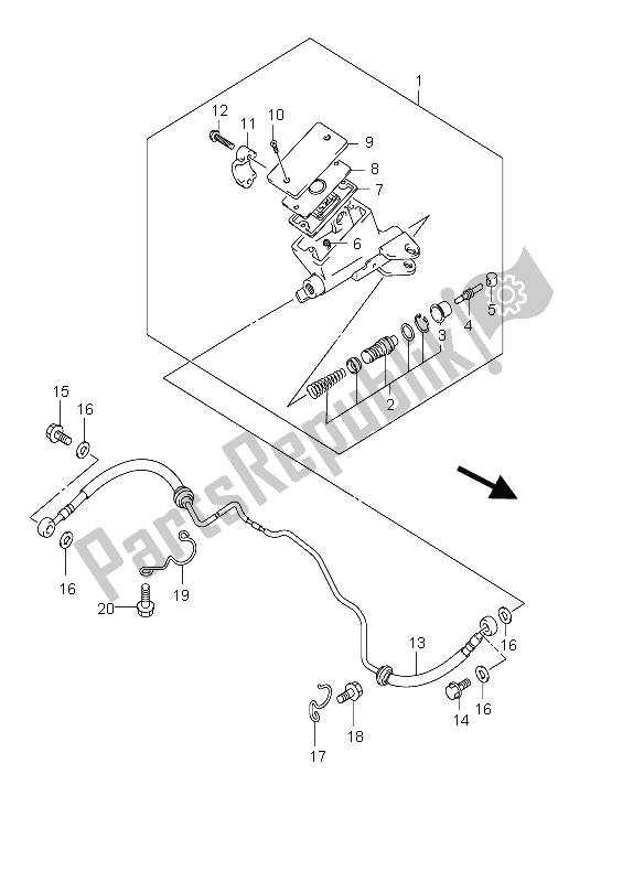 Toutes les pièces pour le Tuyau D'embrayage du Suzuki GSX 1300R Hayabusa 2005