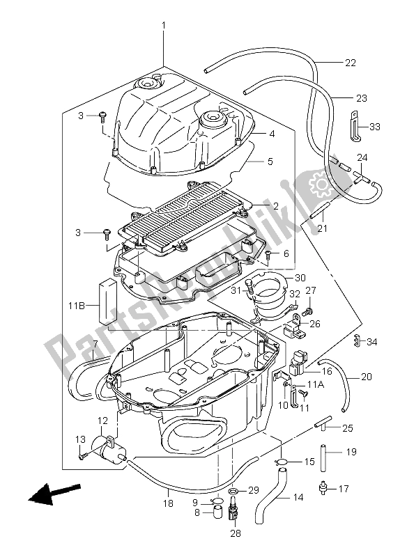 Tutte le parti per il Filtro Dell'aria del Suzuki TL 1000R 1998