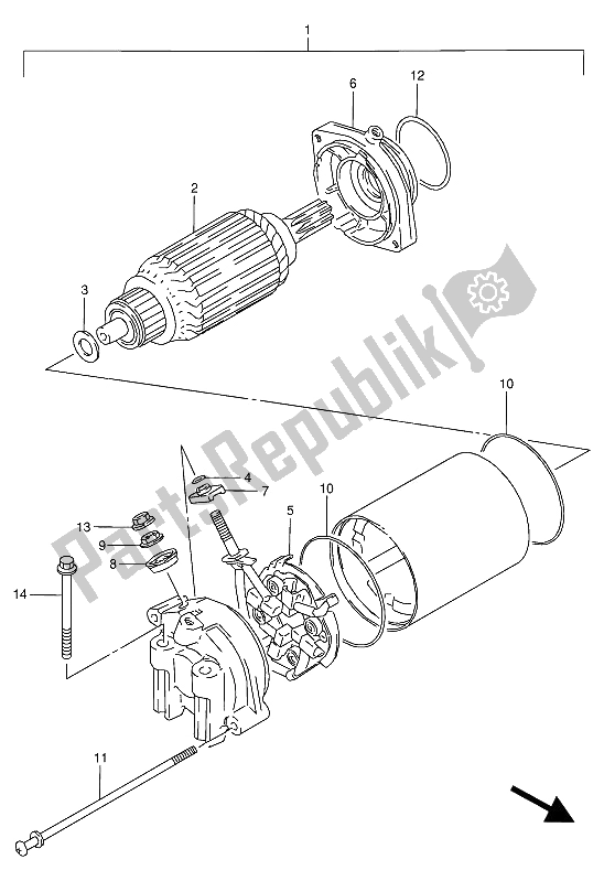 Todas las partes para Motor De Arranque de Suzuki VX 800U 1992