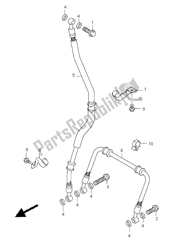 Todas las partes para Manguera De Freno Delantero de Suzuki SV 1000 NS 2005