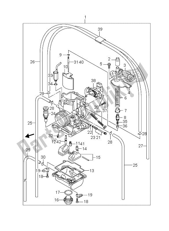Alle onderdelen voor de Carburator van de Suzuki RM 250 2008