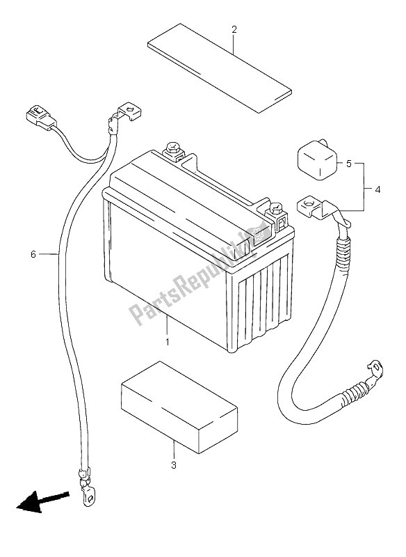 Alle onderdelen voor de Accu van de Suzuki GSX 600F 1998