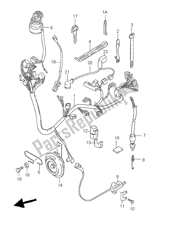 Todas as partes de Chicote De Fiação do Suzuki GN 125E 1995