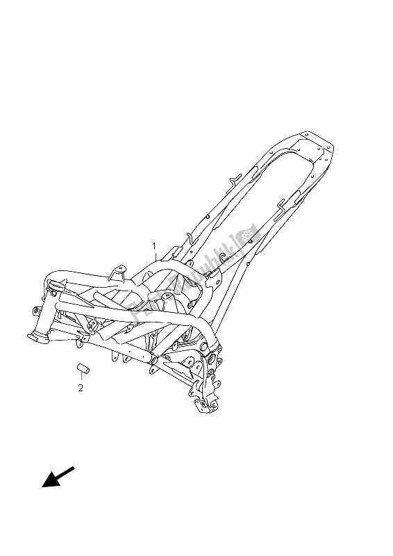 Tutte le parti per il Telaio (sfv650ua E21) del Suzuki SFV 650A Gladius 2012