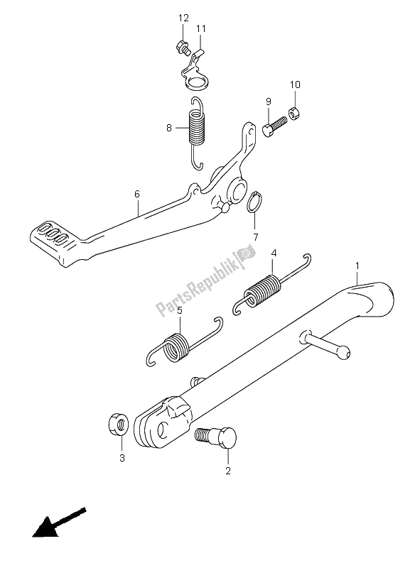 All parts for the Stand of the Suzuki RV 125 Vanvan 2006