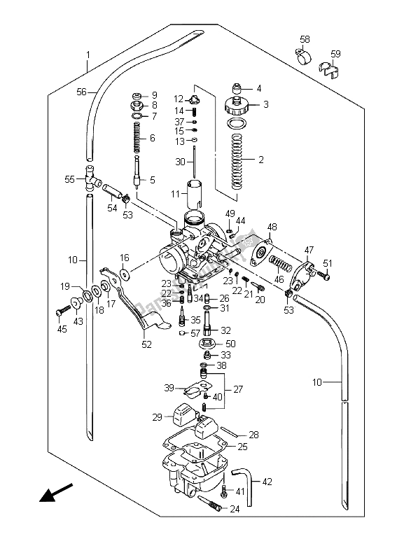 Toutes les pièces pour le Carburateur du Suzuki DR Z 125 SW LW 2015