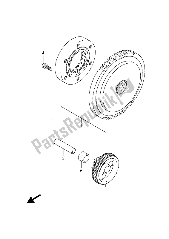 Todas las partes para Embrague De Arranque de Suzuki Burgman AN 400Z 2007