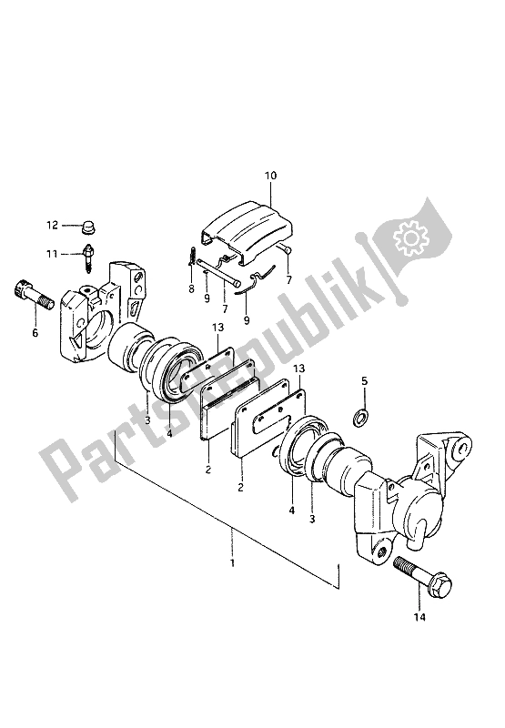 Todas las partes para Pinzas Traseras de Suzuki GS 1100G 1986