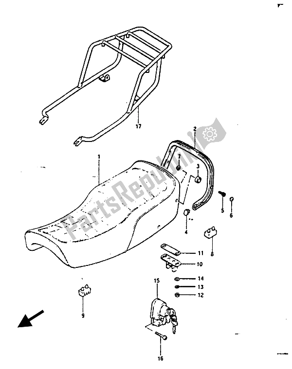 Tutte le parti per il Posto A Sedere del Suzuki GS 850G 1985