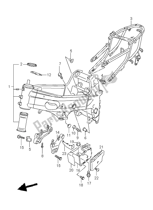 Tutte le parti per il Telaio del Suzuki TL 1000R 1998