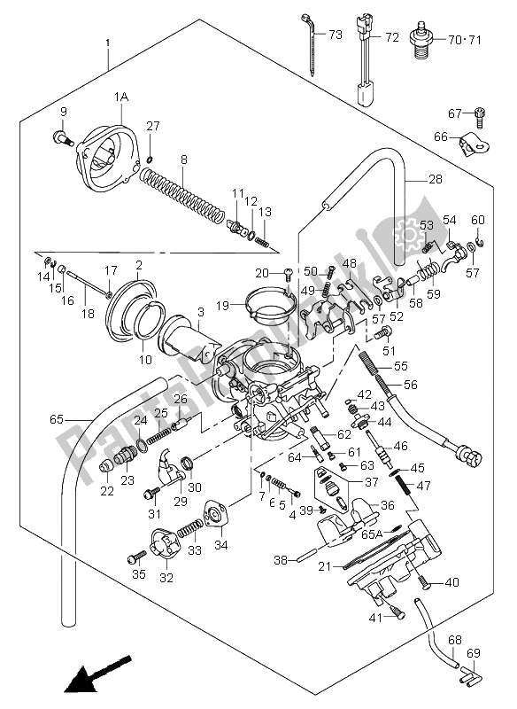 All parts for the Carburetor of the Suzuki VL 800Z Volusia 2004