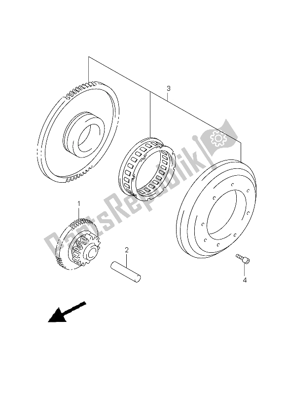 Todas las partes para Embrague De Arranque de Suzuki DL 650A V Strom 2008