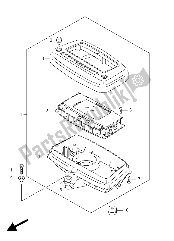 All parts for the Speedometer of the Suzuki LT A 450 XZ Kingquad 4X4 2009