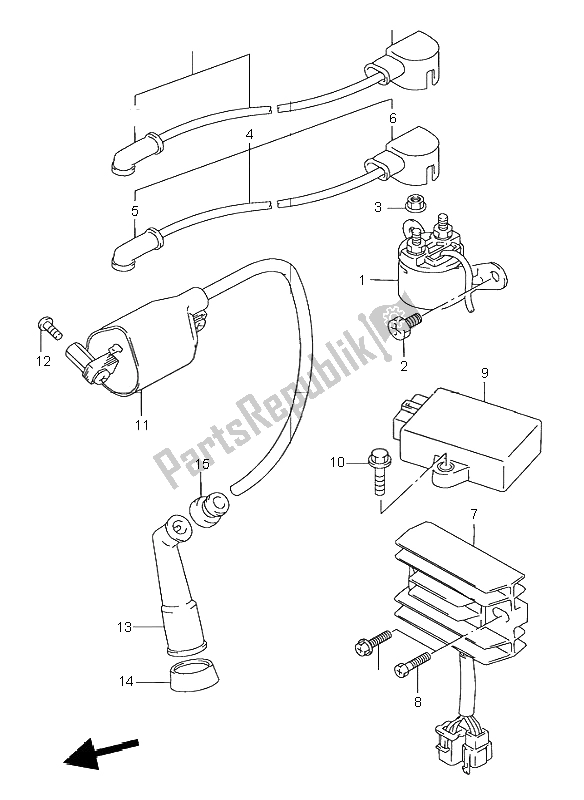 Tutte le parti per il Elettrico del Suzuki GN 250E 1998