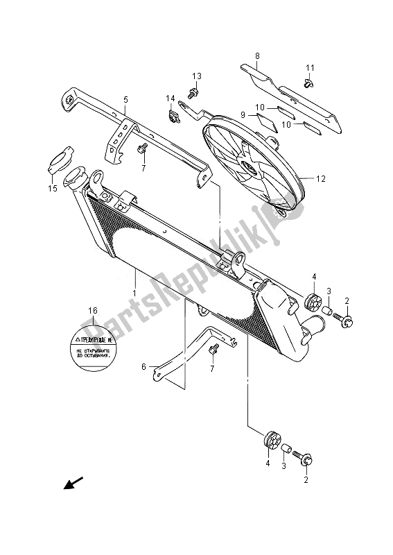 Toutes les pièces pour le Radiateur (gsr750a) du Suzuki GSR 750A 2014