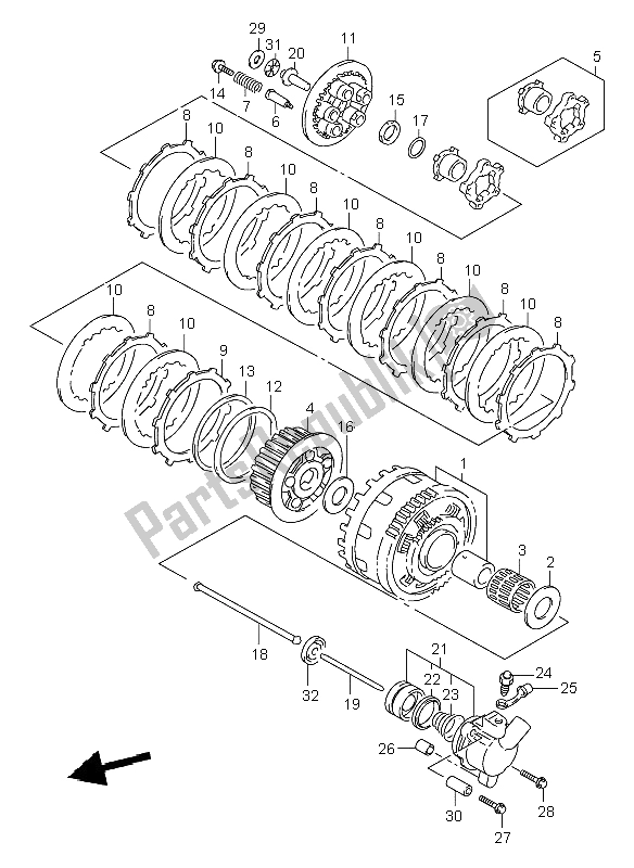 Tutte le parti per il Frizione del Suzuki TL 1000R 1998