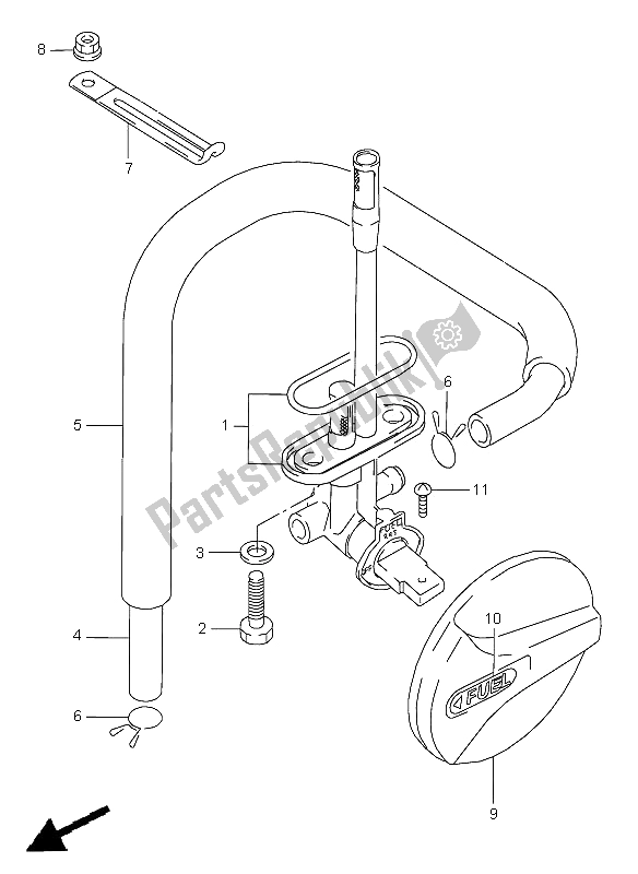 Tutte le parti per il Rubinetto Del Carburante del Suzuki VX 800 1996