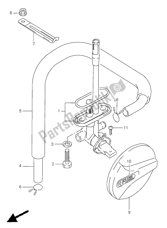 Alle onderdelen voor de Brandstofkraan van de Suzuki VX 800 1996