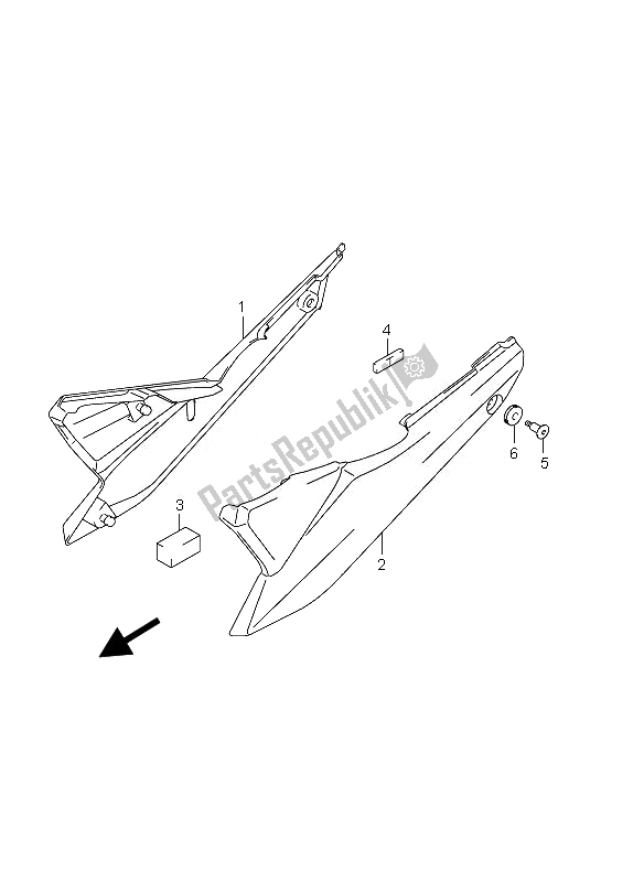 All parts for the Frame Cover of the Suzuki GSX 1250 FA 2010