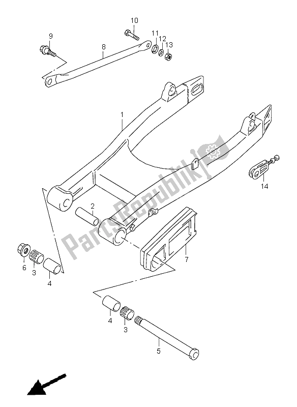 Wszystkie części do Tylne Rami? Wahad? Owe Suzuki VZ 800 Marauder 1997