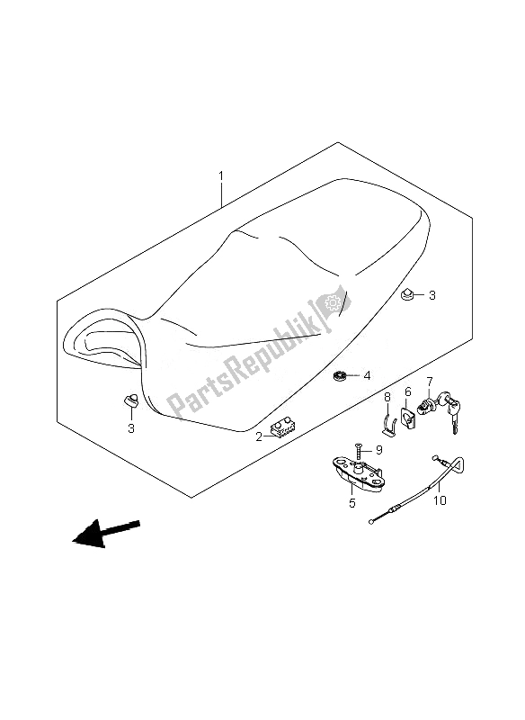 Toutes les pièces pour le Siège du Suzuki DL 1000 V Strom 2010